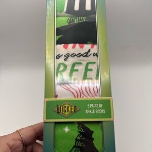 Wicked Green and Black Wicked Ankle Socks - 5 Pairs 9-11